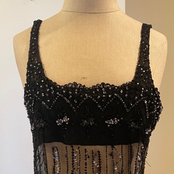 Elegant Black Beaded Women's Top - Picture 4 of 5